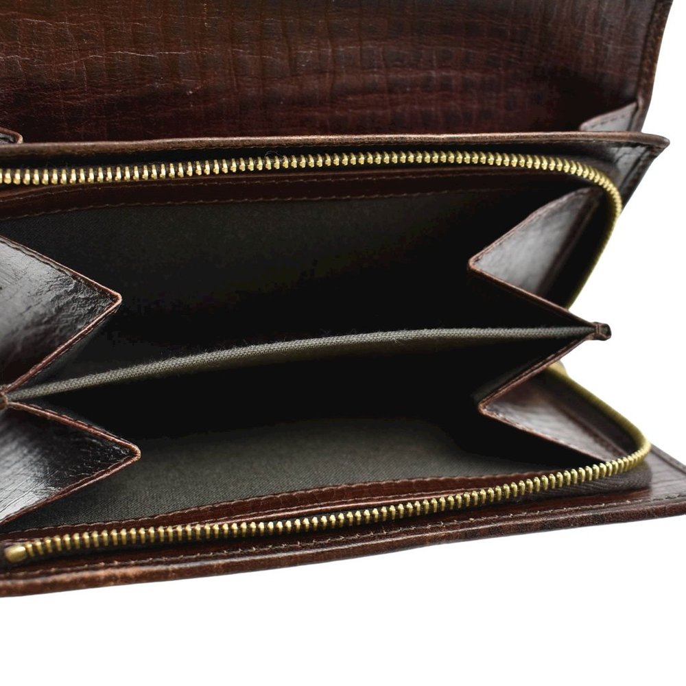 FENDI "Zucchino": Brown "FF" Logo Medium Wallet 1019 - Picture 7 of 10